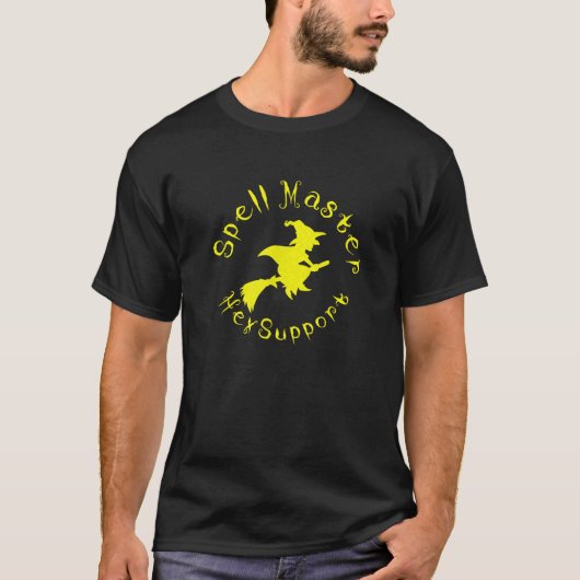 両面の可笑なハロウィーンIT技術サポートデスク救済 Tシャツ (正面)