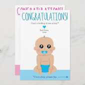 両面の性おもしろい別開示おめでとうカード 案内状 (正面/裏面)