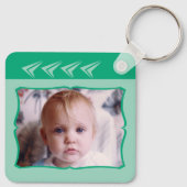 両面の最高のダディーが緑色に点灯 キーホルダー (裏面)