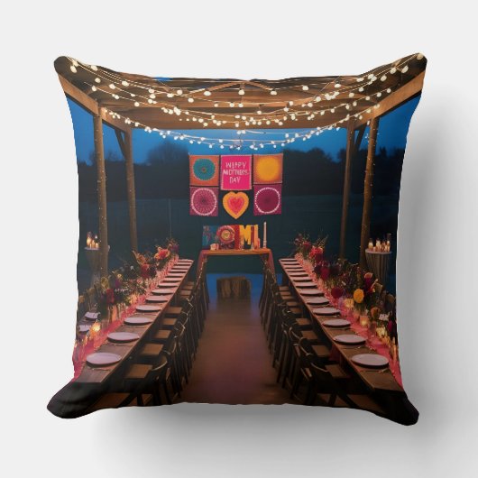 両面の母の日の枕：ボヘミアンダスク クッション (正面)