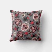 両面の砂糖スカル クッション (裏面)