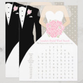 両面の結婚前お茶会ワードサーチ+アドバイス (正面/裏面)