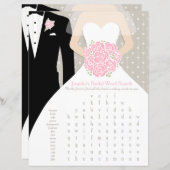 両面の結婚前お茶会 ワードサーチプラスアドバイス (正面/裏面)