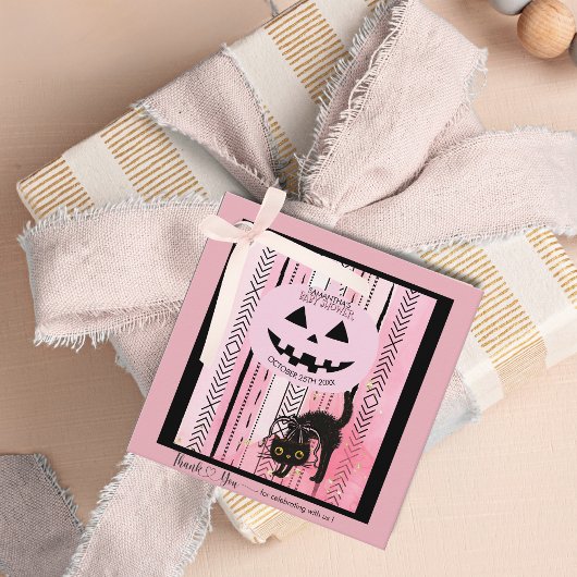 両面の「ブーを覗く」ベビーシャワーメッセージカード フェイバータグ