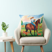 両面まくら:母、子、鹿 クッション (椅子)