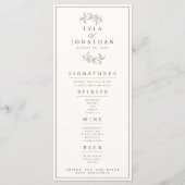 両面アイボリーとRustの結婚バー/ディナーメニュー メニュー (裏面)