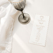 両面アイボリー&テラコッタ結婚のバー/ディナー メニュー