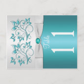 両面アクアおよびシルバーフローラ表番号 ポストカード (正面)