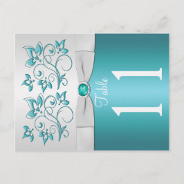 両面アクアおよびシルバーフローラ表番号 ポストカード