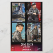 両面アクターおよびモデルのヘッドショットコンポジションポストカード チラシ (裏面)