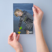 両面アクターおよびモデルのヘッドショットコンポジションポストカード チラシ (ハンドル)