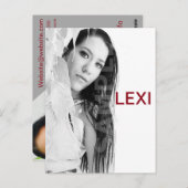 両面アクターおよびモデルのヘッドショットコンポジションポストカード ポストカード (正面/裏面)