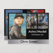 両面アクターおよびモデルのヘッドショットコンポジションポストカード ポストカード (正面/裏面)