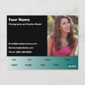 両面アクター&モデルヘッドショットカンプポストカード ポストカード (裏面)