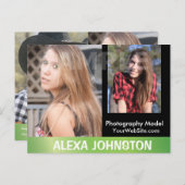 両面アクター&モデルヘッドショットカンプポストカード ポストカード (正面/裏面)