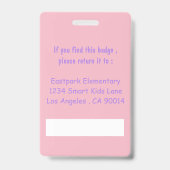 両面アップルスクール先生IDバッジ バッジ (裏面)