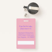 両面アップルスクール先生IDバッジ バッジ (裏面リトラクタブル付き)