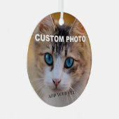 両面アップロード 愛犬の写真をサークルにアップロード メタルオーナメント (正面右)