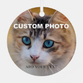 両面アップロード 愛犬の写真をサークルにアップロード メタルオーナメント (裏面)