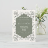 両面アユニークラビア語イスライエレガントズム 招待状 (スタンド正面)