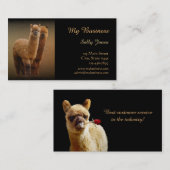 両面アルパカのペットの世話の名刺 名刺 (正面/裏面)