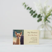 両面アルパカのペットの世話の名刺 名刺 (スタンド正面)