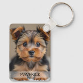 両面アルミ製犬の写真キーチェーン キーホルダー (裏面)