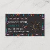 両面アート先生名刺 名刺 (裏面)