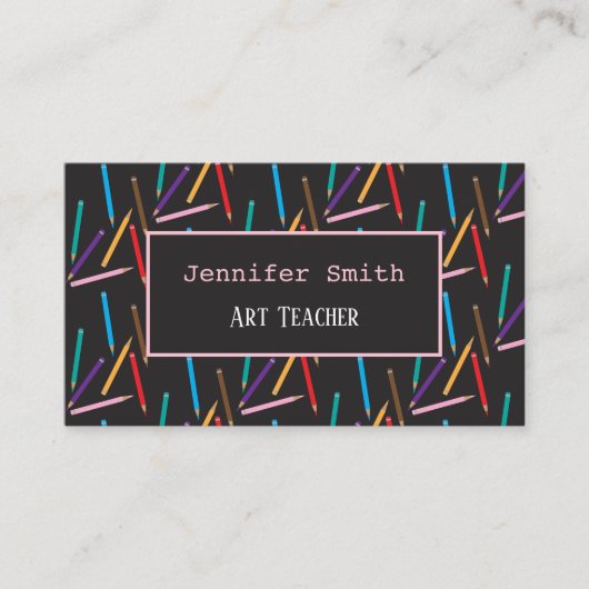 両面アート先生名刺 名刺 (正面)