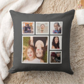 両面インスタグラムファミリーフォトコラージュスロー クッション (ブランケット)
