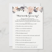 両面ウェディングシャワーゲーム - 花婿の言葉| どちらか (裏面)