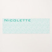 両面エキゾチックな緑のゼブラストライプと緑のシダ ヨガマット (裏面(横))