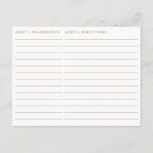 両面エスプレッソマルティーニをテーマにしたレシピカード エンクロージャーカード (裏面)