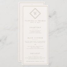 両面エレガントベージュのミニマル結婚リスト