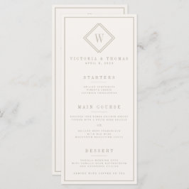 両面エレガントベージュのミニマル結婚リスト メニュー