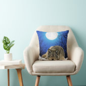 両面オオカミの枕 クッション (椅子)