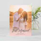 両面オリジナル写真 ウェディングアナウンスメント 招待状 (スタンド正面)