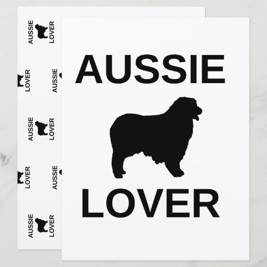 両面オーストラリアン・シェパード Aussie 愛好家 (正面/裏面)
