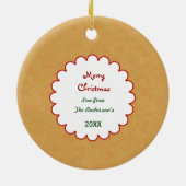 両面オーナメントホリデージンジャーブレッドキッズ セラミックオーナメント (裏面)