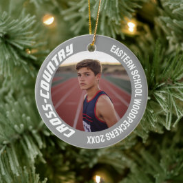 両面カスタマイズ可能なスポーツクロスカントリー写真 セラミックオーナメント