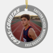 両面カスタマイズ可能なスポーツクロスカントリー写真 セラミックオーナメント (正面)