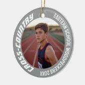 両面カスタマイズ可能なスポーツクロスカントリー写真 セラミックオーナメント (左)