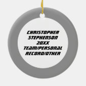 両面カスタマイズ可能なスポーツクロスカントリー写真 セラミックオーナメント (裏面)