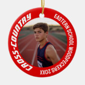 両面カスタマイズ可能なスポーツクロスカントリー写真 セラミックオーナメント (正面)