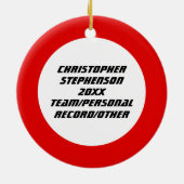 両面カスタマイズ可能なスポーツクロスカントリー写真 セラミックオーナメント (裏面)