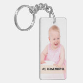両面カスタムな写真#1の祖父の祖父のギフト キーホルダー (正面左)