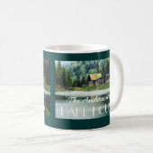 両面カスタムな姓のphoto湖の家のマグ コーヒーマグカップ (正面右)