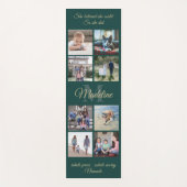 両面カスタムマントラグリーン&金ゴールドモノグラムフォト ヨガマット (正面)