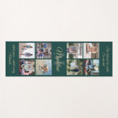 両面カスタムマントラグリーン&金ゴールドモノグラムフォト ヨガマット (正面(横))