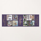 両面カスタムマントラパープル&金ゴールドモノグラムフォト ヨガマット (正面(横))